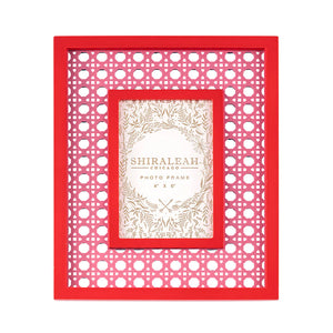 Red Lattice Picture Frame - Eden Lifestyle