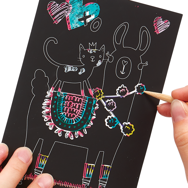 Ooly, Gifts - Kids Misc,  Funtastic Friends Scratch and Scribble Mini Scratch Art Kit