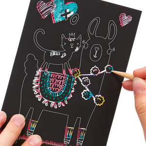 Ooly, Gifts - Kids Misc,  Funtastic Friends Scratch and Scribble Mini Scratch Art Kit