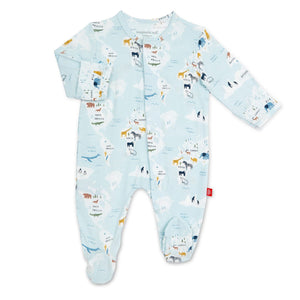 Magnificent Baby, Baby Boy Apparel - Pajamas,  Magnetic Me Sea The World Modal Magnetic Footie