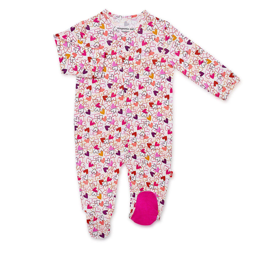 Magnetic Me by Magnificent baby heart to heart modal magnetic footie - Eden Lifestyle