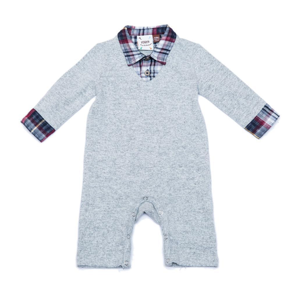 Fore, Baby Girl Apparel - Rompers,  Fore! Axel & Hudson Grey Sweater Romper