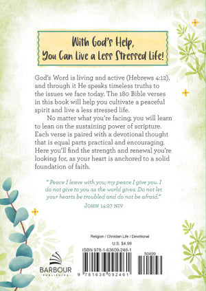 180 Bible Verses for a Less Stressed Life Book - Eden Lifestyle