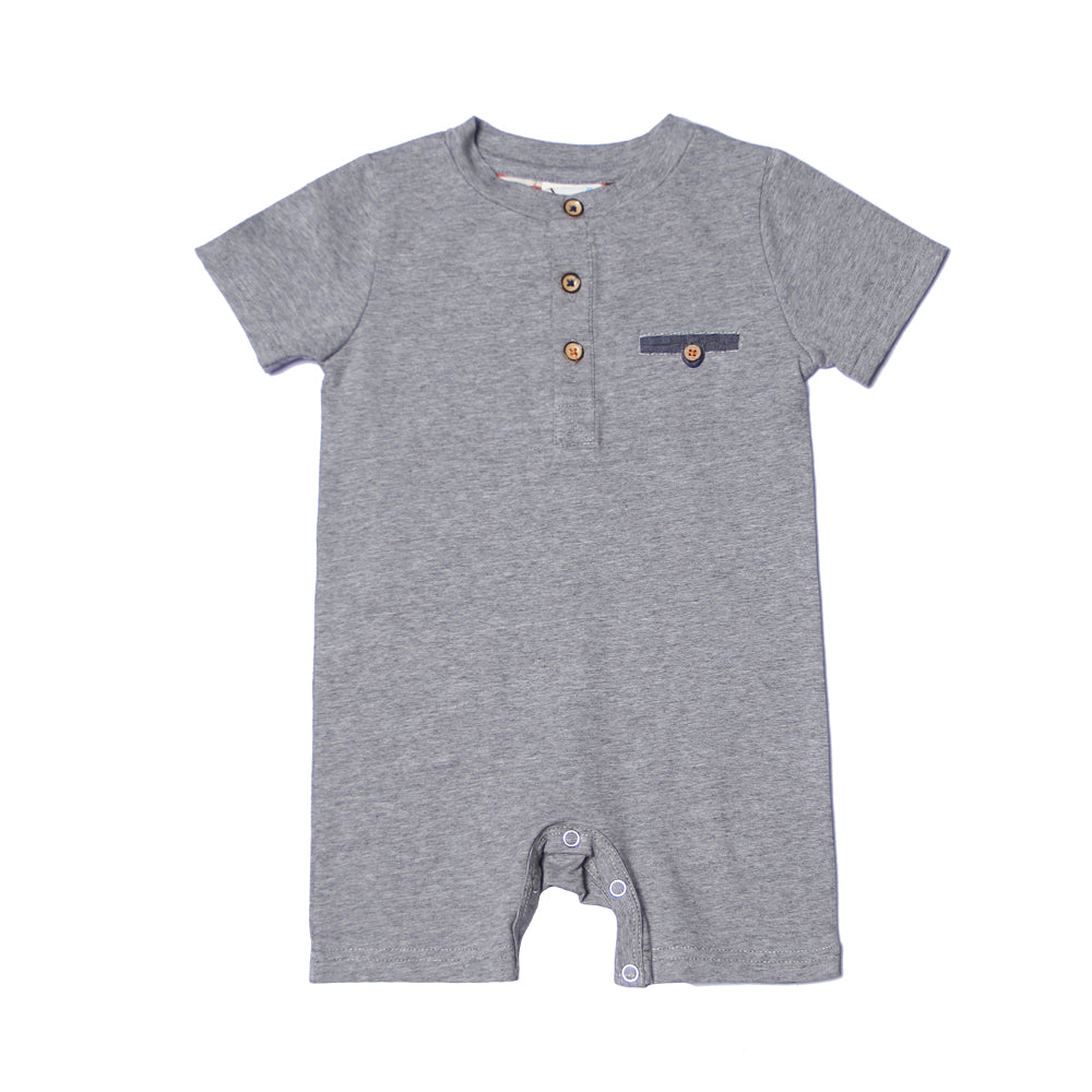 Fore, Baby Boy Apparel - Rompers,  Fore! Axel & Hudson Mini Henley Romper