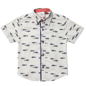 Fore, Boy - Shirts,  Fore! Axel & Hudson Fly Fish Boy Button Up