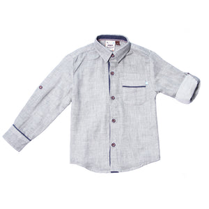 Fore, Boy - Shirts,  Fore! Axel & Hudson Heather Gray Button Up Boys Shirt