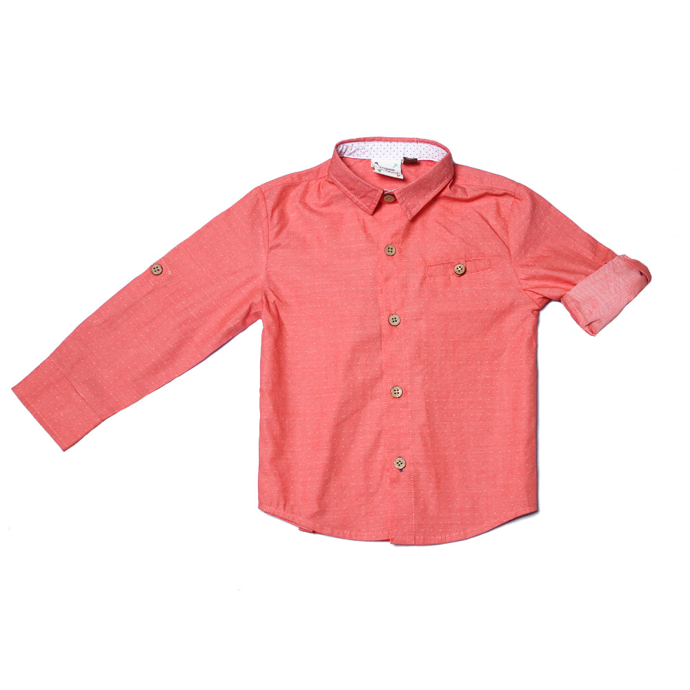 Fore, Boy - Shirts,  Fore! Axel & Hudson Salmon Dot Button Up