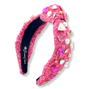 Pink Textured with Crystals and Pearls - Eden Lifestyle
