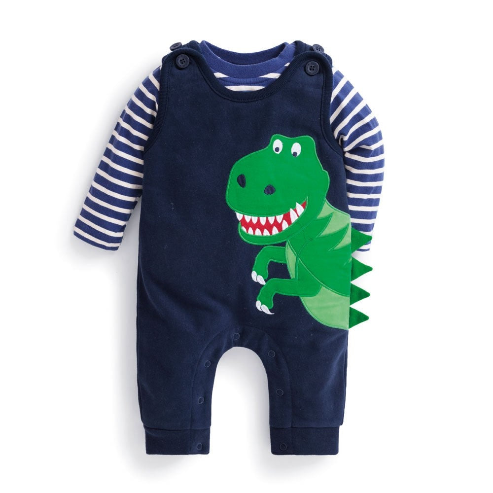 Jojo Maman Bebe, Baby Boy Apparel - Rompers,  Dinosaur Baby Overalls Set