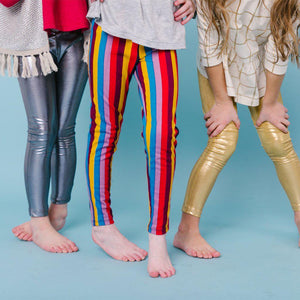 Pink Chicken, Girl - Leggings,  Pink Chicken | Lame Legging Gold