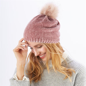 Eden Lifestyle, Accessories - Hats,  Chenille Hat with Pom Pom