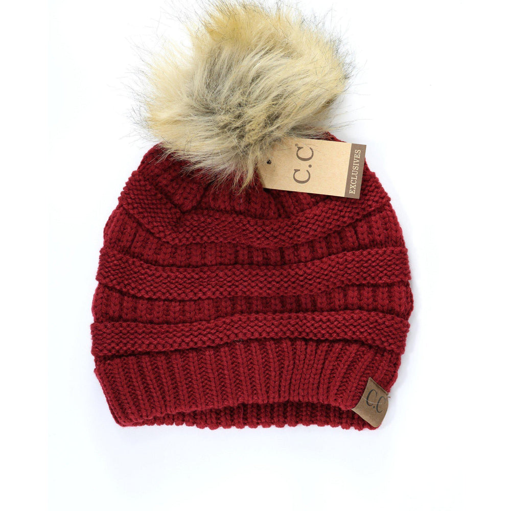 Eden Lifestyle, Accessories - Hats,  Fur Pom Pom Beanie