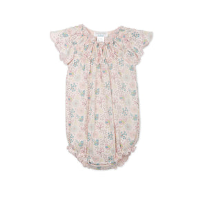 Feather Baby, Baby Girl Apparel - One-Pieces,  Ruched Bubble - Regal Bird