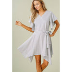 Eden Lifestyle, Women - Dresses,  Gray Stripe Dress