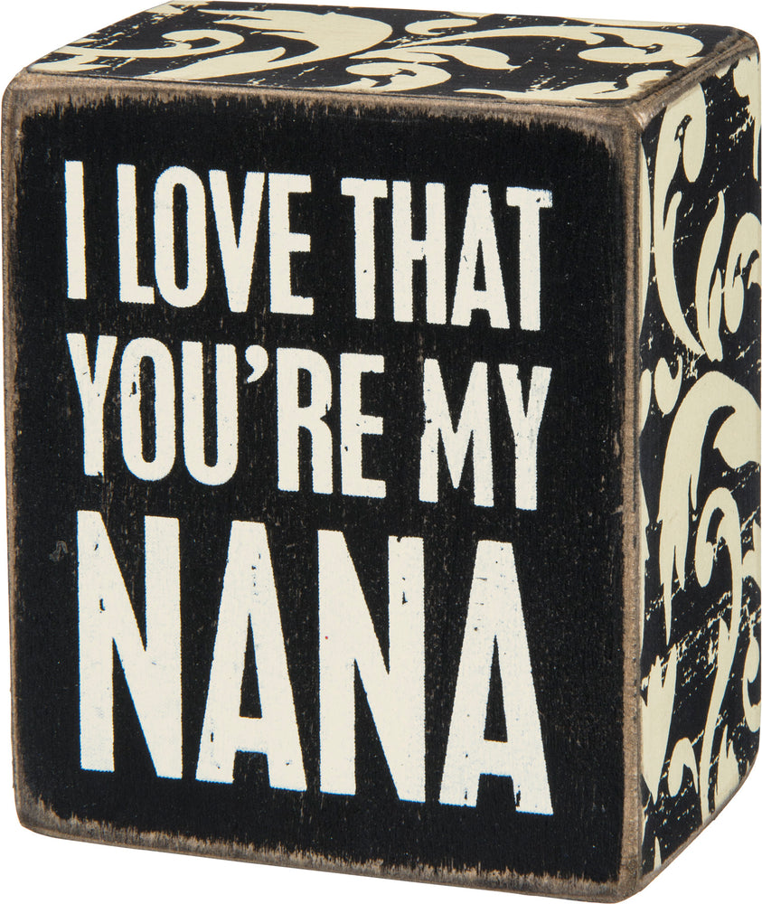 Primitives By Kathy, Home - Decorations,  Box Sign - My Nana