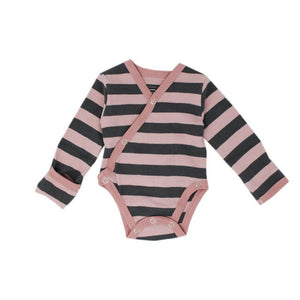 Loved Baby, Baby Boy Apparel - One-Pieces,  L'ovedbaby Organic Kimono Bodysuit - Stripe Hype
