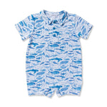 Angel Dear, Baby Boy Apparel - Rompers,  Deep Sea Polo Shortie