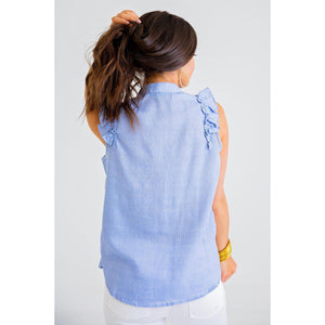 Eden Lifestyle, Women - Shirts & Tops,  Elektra Ruffle Sleeve Top