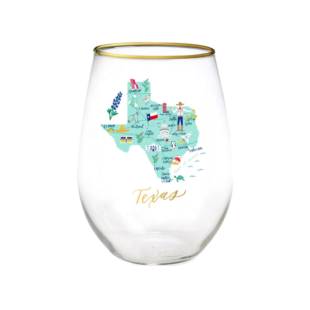 Texas Stemless Wine Glass - Eden Lifestyle