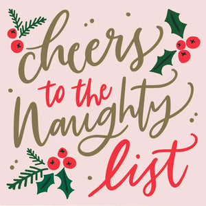 Cheers to the Naughty List Cocktail Napkins - Eden Lifestyle