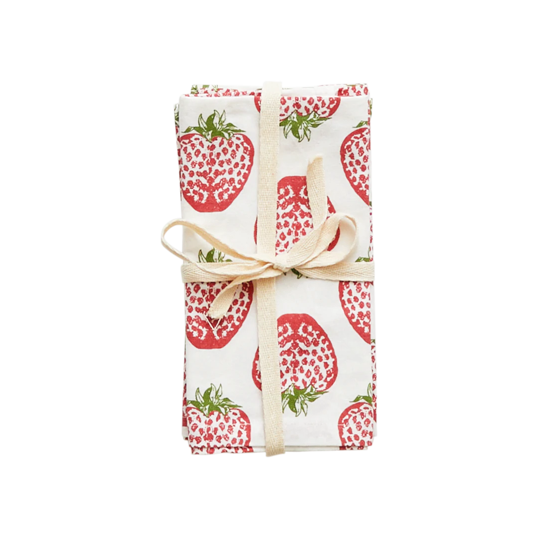 4-Pack Napkin Set - Strawberry - Eden Lifestyle