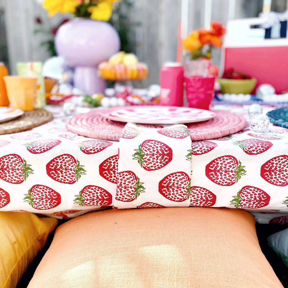 4-Pack Napkin Set - Strawberry - Eden Lifestyle