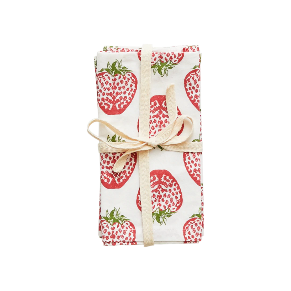 4-Pack Napkin Set - Strawberry - Eden Lifestyle