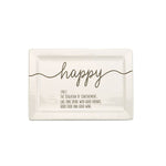 Mud Pie, Home - Serving,  Happy Definition Boxed Plate