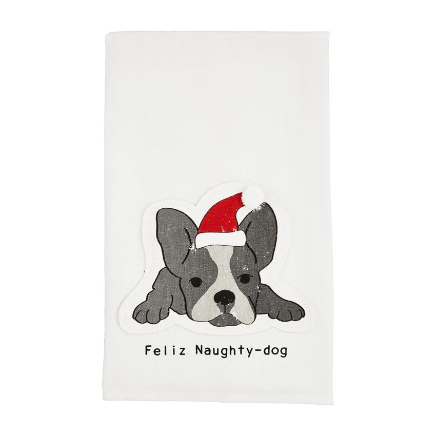 Mud Pie Christmas Dog Appliqued Towels - Eden Lifestyle