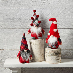 Mud Pie Small Christmas Gnome Sitters - Eden Lifestyle