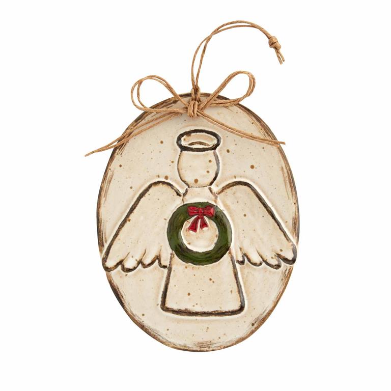 Angel Farmhouse Stoneware Ornament - Eden Lifestyle