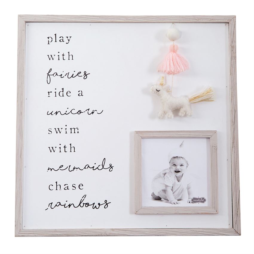Eden Lifestyle, Home - Decorations,  Unicorn Nursery Wall Art Frame