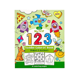 123: Shapes + Numbers Toddler Coloring Book - Eden Lifestyle
