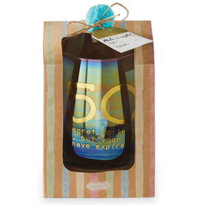 Mud Pie, Home - Drinkware,  50 Years Boxed Wine Glass Gift