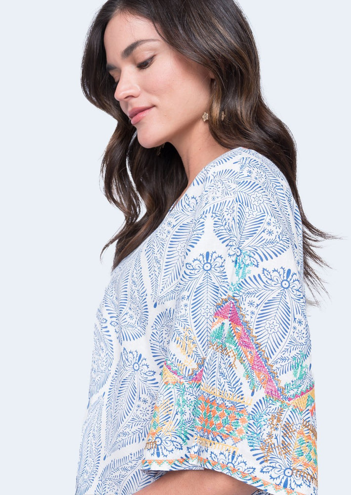 Sky Embroidered Top - Eden Lifestyle