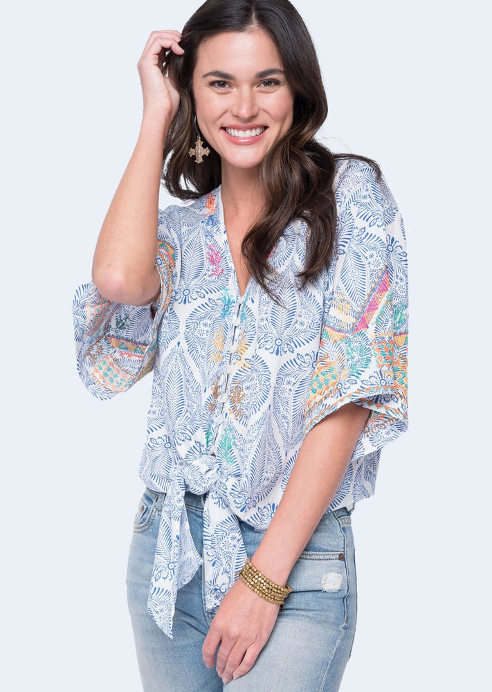 Sky Embroidered Top - Eden Lifestyle