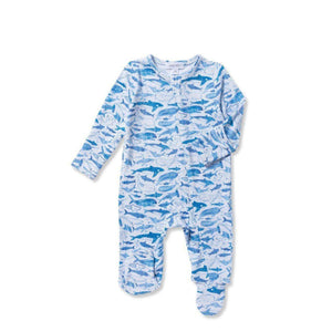 Angel Dear, Baby Boy Apparel - One-Pieces,  Angel Dear Deep Sea Footie