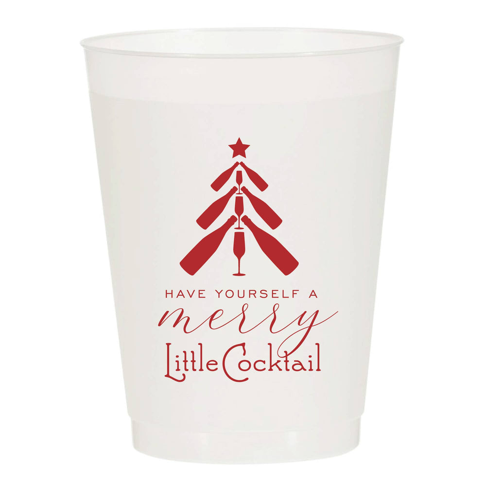Merry Little Cocktail - Reusable Christmas Cups - Set of 10 - Eden Lifestyle
