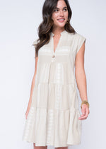Tonal Aztec Tiered Dress - Eden Lifestyle