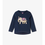 Hatley, Girl - Tees,  Hatley Elegant Elephant Long Sleeve Tee