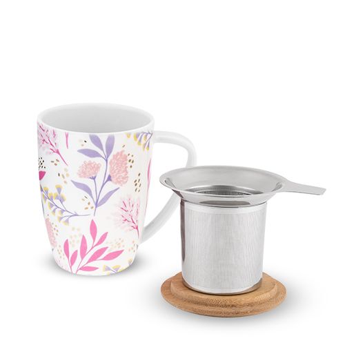 Pinky Up, Home - Food & Drink,  Bailey Botanical Bliss Ceramic Tea Mug & Infuser