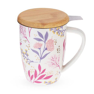 Pinky Up, Home - Food & Drink,  Bailey Botanical Bliss Ceramic Tea Mug & Infuser
