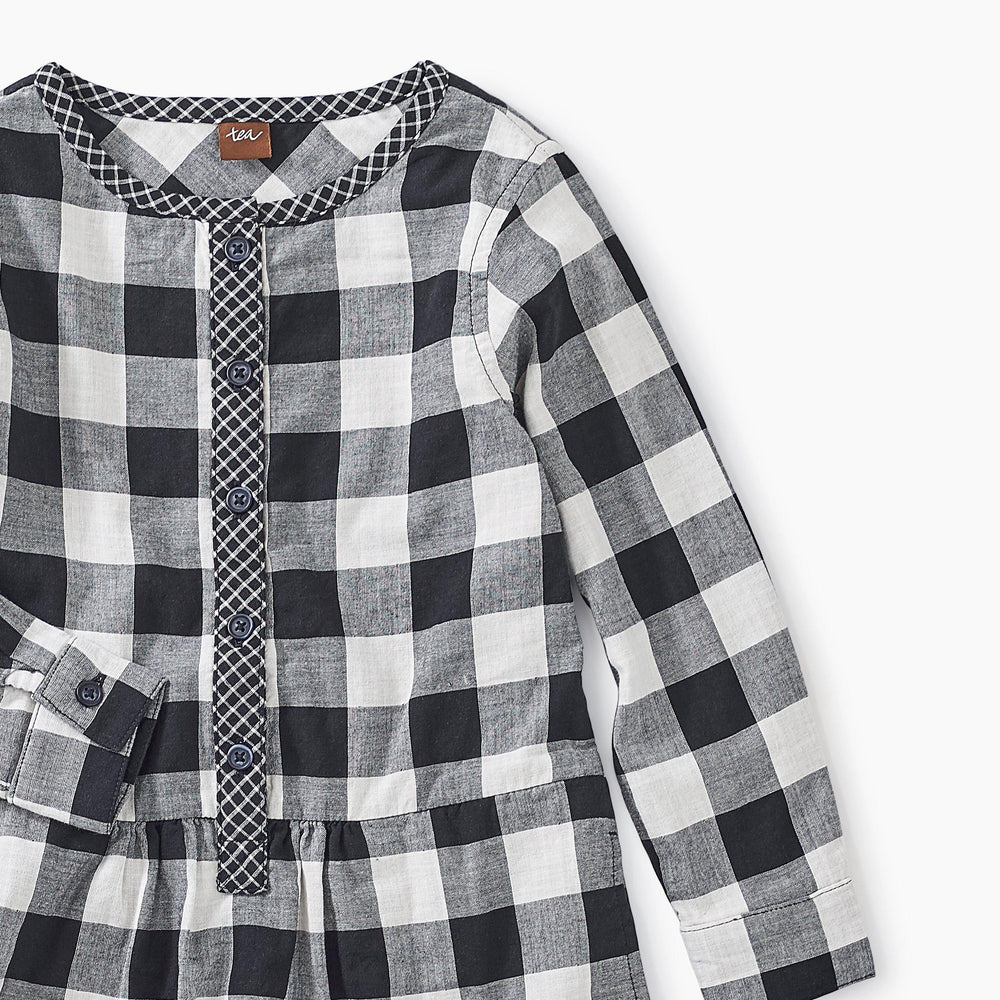 Tea Collection, Girl - Dresses,  Checkered Plaid Shirtdress