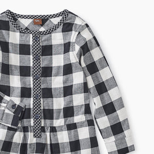 Tea Collection, Girl - Dresses,  Checkered Plaid Shirtdress