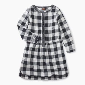 Tea Collection, Girl - Dresses,  Checkered Plaid Shirtdress