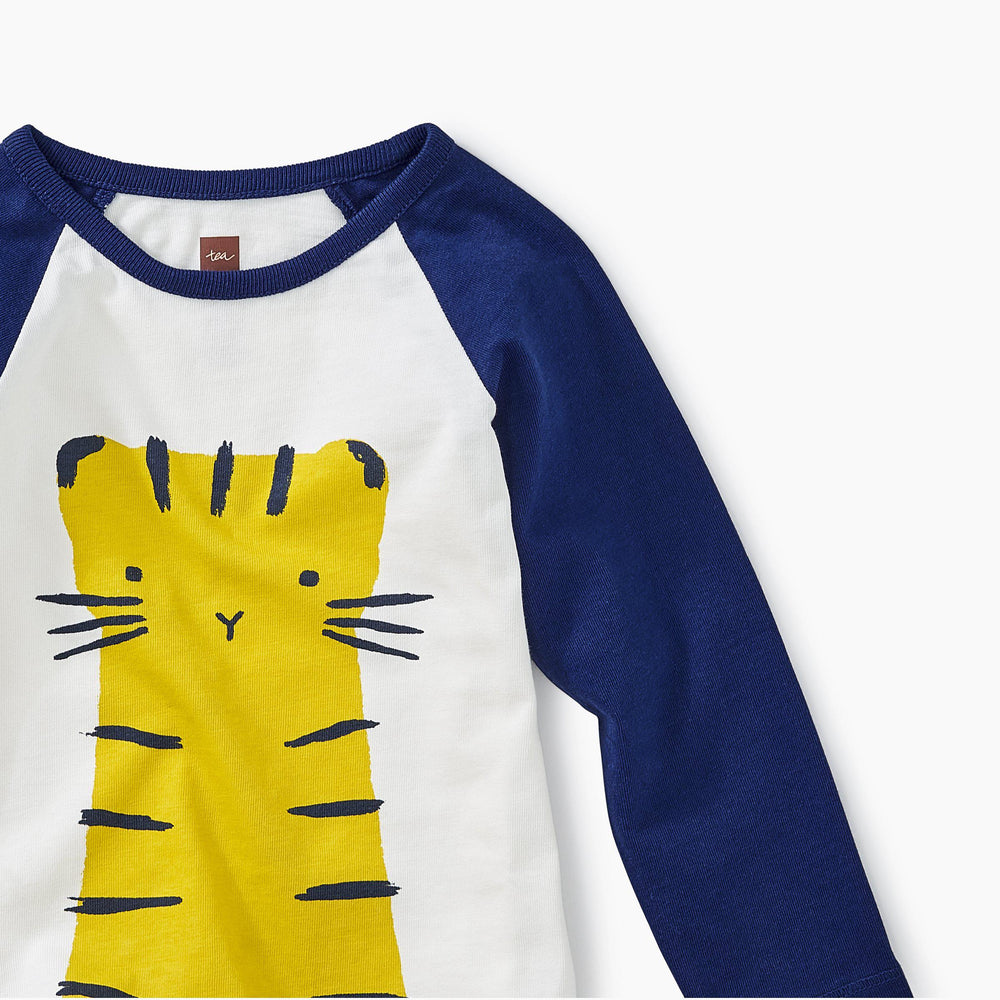 Tea Collection, Baby Girl Apparel - Tees,  Tiger Raglan Graphic Tee