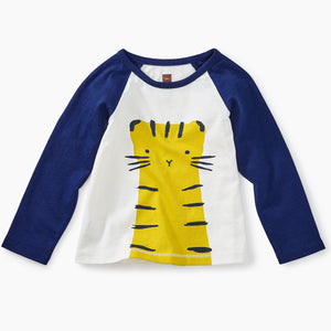 Tea Collection, Baby Girl Apparel - Tees,  Tiger Raglan Graphic Tee