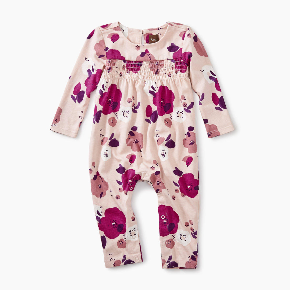 Tea Collection, Baby Girl Apparel - Rompers,  Rosada Pop Floral Romper