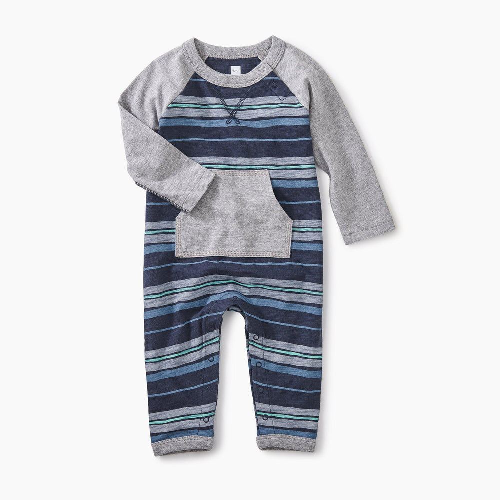 Tea Collection, Baby Boy Apparel - Rompers,  Striped Pocket Romper