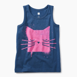 Tea Collection, Girl - Tees,  Spray Paint Kitty Graphic Tee